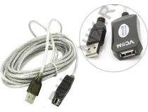 VCOM VUS7049-5м Кабель удлинительный активный USB 2.0 A-- A 5м