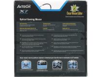 A4Tech Mini Optical Mouse X-710MK-Black  (RTL) USB 7btn+Roll, уменьшенная