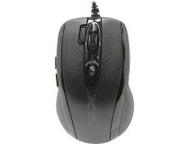 A4Tech Mini Optical Mouse X-710MK-Black  (RTL) USB 7btn+Roll, уменьшенная