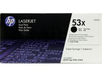 Картридж HP Q7553XD (№53X) Dual Pack BLACK для HP LJ P2015 (повышенной ёмкости)
