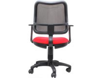 Бюрократ CH-797AXSN/26-22 Кресло (спинка чёрная сетка, сиденье красная ткань)