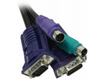 D-Link DKVM-CB5 B1A Кабель для KVM переключателей (PS/2+PS/2+VGA15M, 4.5м)