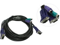 D-Link DKVM-CB5 B1A Кабель для KVM переключателей (PS/2+PS/2+VGA15M, 4.5м)