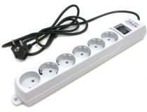 Сетевой фильтр ZIS Pilot-S  1.8м  (6 розеток) 006 