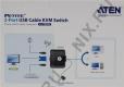 ATEN CS22U(-A) 2-port USB Cable KVM Switch (клавиатура USB+мышьUSB+VGA15pin, проводной ПДУ, кабели несъемные)