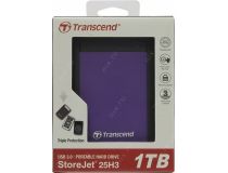 TRANSCEND StoreJet 25H3 TS1TSJ25H3P USB3.0 Portable 2.5 HDD 1Tb EXT (RTL)