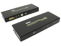 ATEN CE800B USB аудио KVM-удлинитель(клавиатураUSB+мышьUSB+VGA 15pin+Audio,до250метров через кабель кат.5)+2б.п.