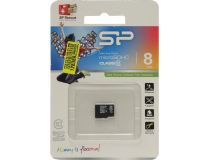 Silicon Power SP008GBSTH010V10 microSDHC Memory Card 8Gb Class10
