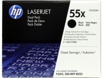 Картридж HP CE255XD (№55X) Dual Pack для HP LJ P3015 (повышенной ёмкости)