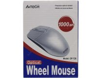 A4Tech Optical Mouse  OP-720-Silver(3) (RTL) USB 3btn+Roll