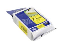 Brother TZe-S651 ламинированная лента для печати этикеток (ширина 24мм, 8м, чёрный на жёлтом)