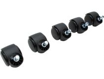 Бюрократ CastorSet3850/PU Набор колёс для паркета/ламината (5 шт,D=50/38/11мм)