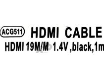AOpen ACG511-1м Кабель HDMI to HDMI (19M -19M) 1м ver1.4