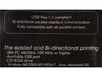 VCOM VUS7052 Кабель-адаптер USB - LPT (C36M)