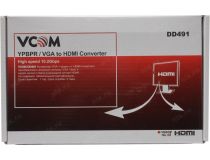 VCOM DD491 VGA to HDMI Converter (VGA(15F)+2xRCA-- HDMI 19F) + б.п.