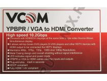 VCOM DD491 VGA to HDMI Converter (VGA(15F)+2xRCA-- HDMI 19F) + б.п.