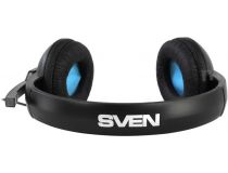 Наушники с микрофоном SVEN AP-680MV Black-Blue (с регулятором громкости, шнур 2.5м)