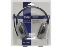 Наушники с микрофоном SVEN AP-680MV Black-Blue (с регулятором громкости, шнур 2.5м)