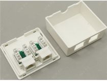5bites LY-SB02-A Розетка внешняя двойная RJ-45 кат.5(e)