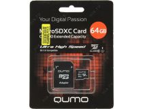 Qumo QM64GMICSDXC10U1 microSDXC 64Gb UHS-I U1 + microSD-- SD Adapter