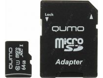 Qumo QM64GMICSDXC10U1 microSDXC 64Gb UHS-I U1 + microSD-- SD Adapter