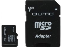 Qumo QM16(G)MICSDHC10 microSDHC 16Gb Class10 + microSD-- SD Adapter