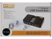 STLab M-360 USB Sound BOX (USB2.0)Analog 2In/7.1Out,Digital In/Out,16Bit/48kHz