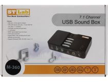 STLab M-360 USB Sound BOX (USB2.0)Analog 2In/7.1Out,Digital In/Out,16Bit/48kHz