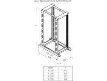 NT R4720 B Стойка 19 двухрамная раздвижная, чёрная 47U