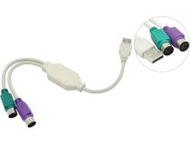 Espada EUSBM/2xPS/220  кабель-адаптер USB AM- 2xPS/2
