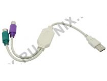 Espada EUSBM/2xPS/220  кабель-адаптер USB AM- 2xPS/2