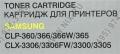 Тонер-картридж Cactus CS-CLT-Y406S Yellow для Samsung CLP-360/365/366, CLX-3300/3305/3306/