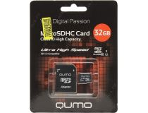 Qumo QM32GMICSDHC10U1 microSDHC 32Gb UHS-I U1 + microSD-- SD Adapter