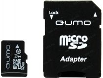 Qumo QM32GMICSDHC10U1 microSDHC 32Gb UHS-I U1 + microSD-- SD Adapter