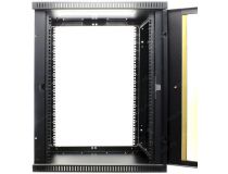 NT WALLBOX LIGHT 15-65 B Шкаф 19 настенный, чёрный 15U 600*520, дверь стекло-металл