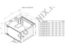 NT WALLBOX PRO 9-66 B Шкаф 19 настенный, двухсекционный, чёрный, 9U 600*660, дверь стекло-металл