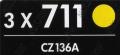 Картридж HP CZ136A 3-Pack (3x№711) Yellow для HP DesignJet T120/520
