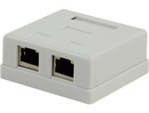 5bites LY-SB11 Розетка внешняя двойная (экран.) RJ-45кат.5e
