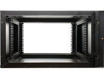 NT WALLBOX PRO 6-66 B Шкаф 19 настенный, двухсекционный, чёрный, 6U 600*660, дверь стекло-металл