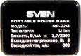 Внешний аккумулятор SVEN <MP-2214 Black> (USB 0.5A, 2200mAh, Li-lon)
