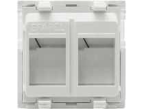 Вставка для 2 модулей RJ-45/12, 45х45 мм, Efapel 45971SBR 