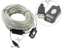 VCOM VUS7049-20м Кабель удлинительный активный USB 2.0-repeater A-- A 20м