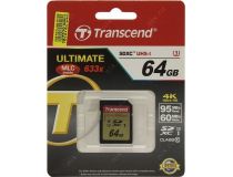 Transcend TS64GSDU3 SDXC Memory Card 64Gb UHS-I U3