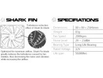ZALMAN ZM-F1 PLUS SF Fan for m/tower (3пин, 80x80x25мм, 20-23дБ,2000об/мин)