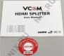 VCOM DD4116 1U HDMI Splitter (1in -  16out) + б.п.