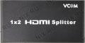 VCOM VDS8040D/DD412A HDMI Splitter (1in -  2out) + б.п.