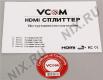 VCOM VDS8040D/DD412A HDMI Splitter (1in -  2out) + б.п.