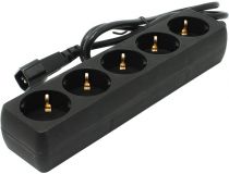 Сетевой удлинитель для UPS ExeGate SPU-5-1.2B Black  1.2м ( 5 розеток, вход IEC320-C14) EX221201RUS 