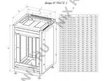 NT PRACTIC 2 MG47-68 G Шкаф 19” напольный 47U 600х800, дверь со стеклом, серый (3ч)