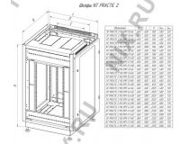 NT PRACTIC 2 MP18-66 G Шкаф 19 напольный 18U 600*600, дверь перфорированная, серый (3ч)